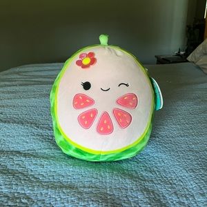 Pink and green Guava squishmallow Lena